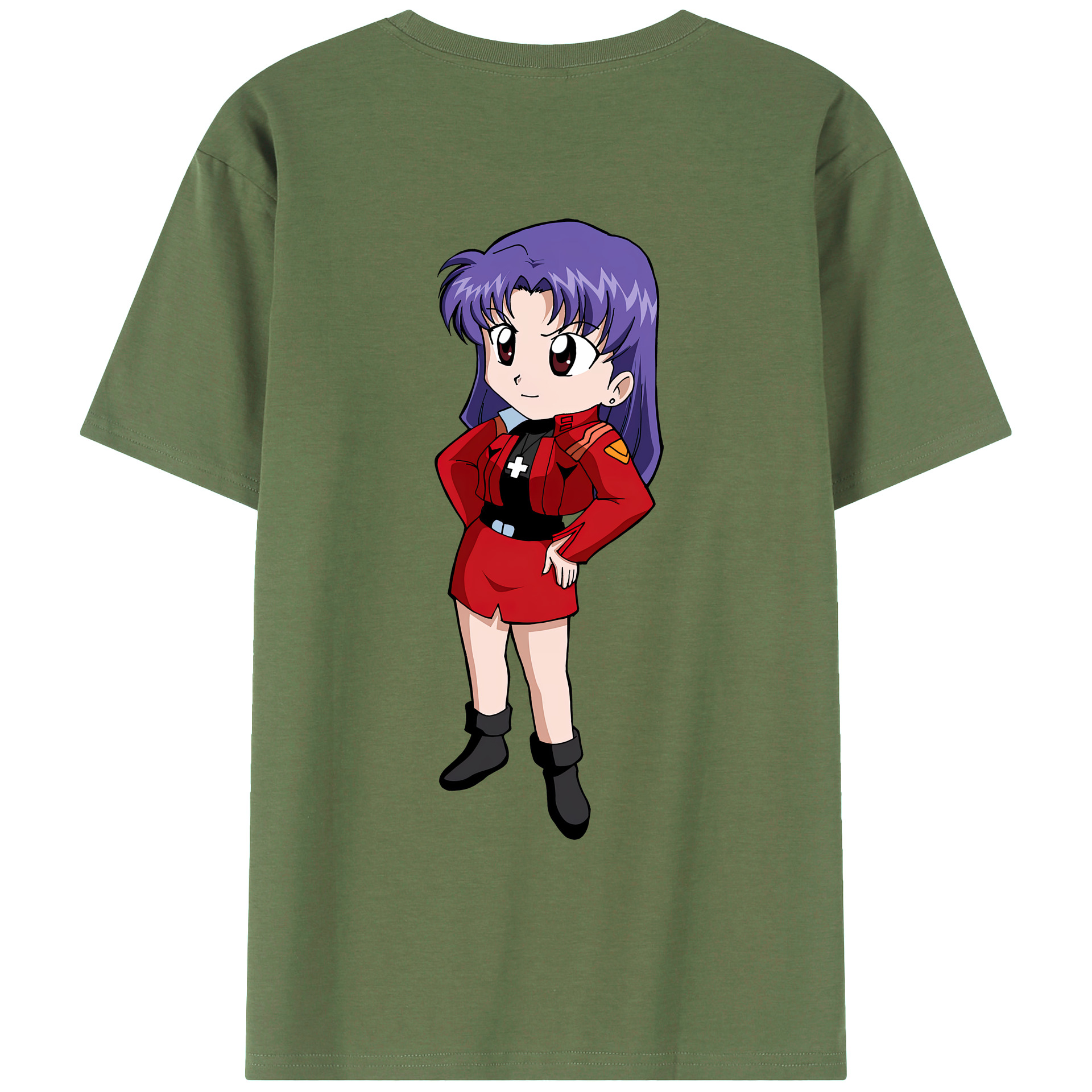 （画像用） EVA 新世紀エヴァンゲリオン 綿100％ メンズ半袖Tシャツ（バックプリント） 通気性